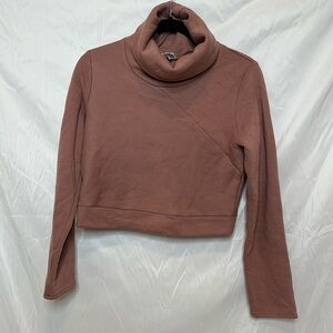 ALO Yoga Brown Turtleneck Sweatshirt